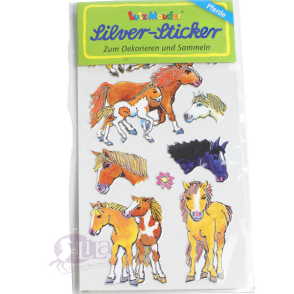Pferde Sticker - Silver-Sticker Pferde von Lutz Mauder