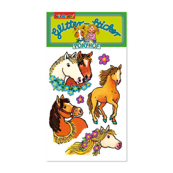 Pferde Sticker - Glitter-Sticker Mein Ponyhof 3 von Lutz Mauder