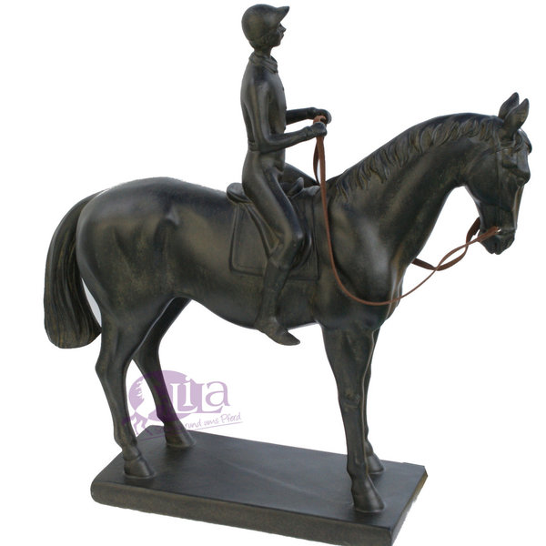Skulptur Pferd und Reiter